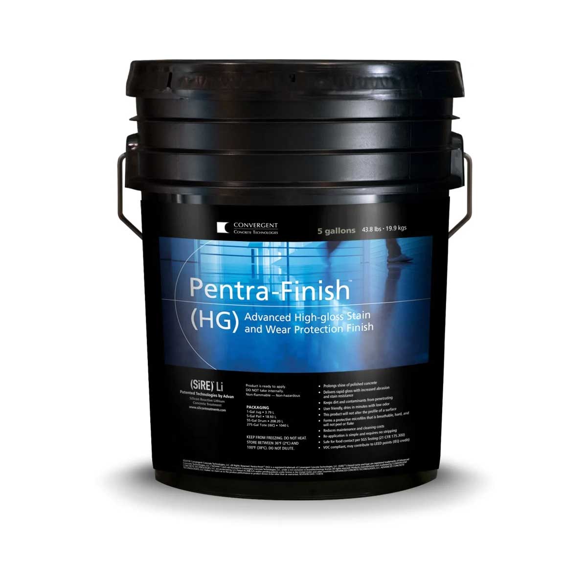 Pentra-Finish (HG) 1 gal. et 5 gal. de Convergent Concrete Technologies