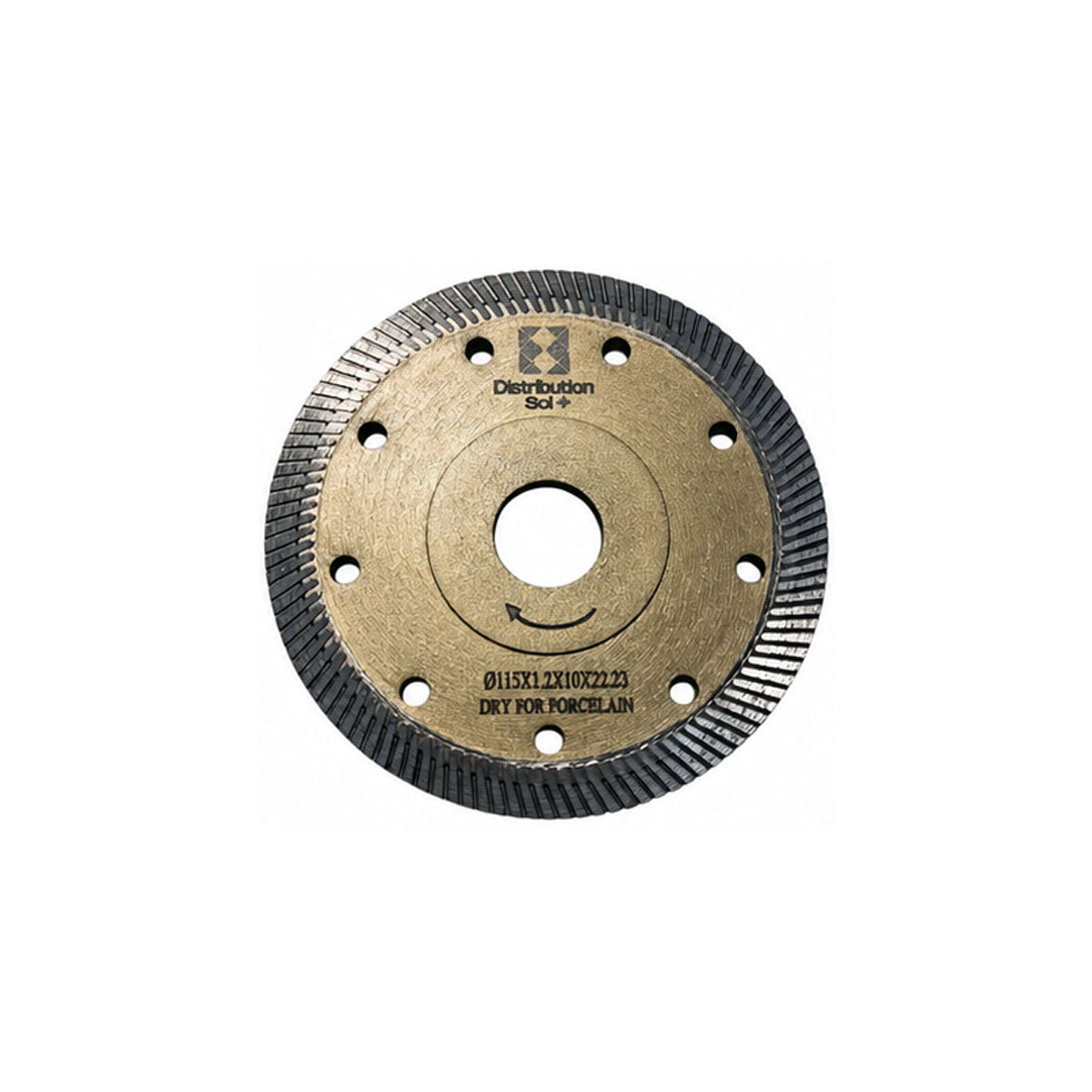 Lame turbo diamanté à sec 4 po 1/2