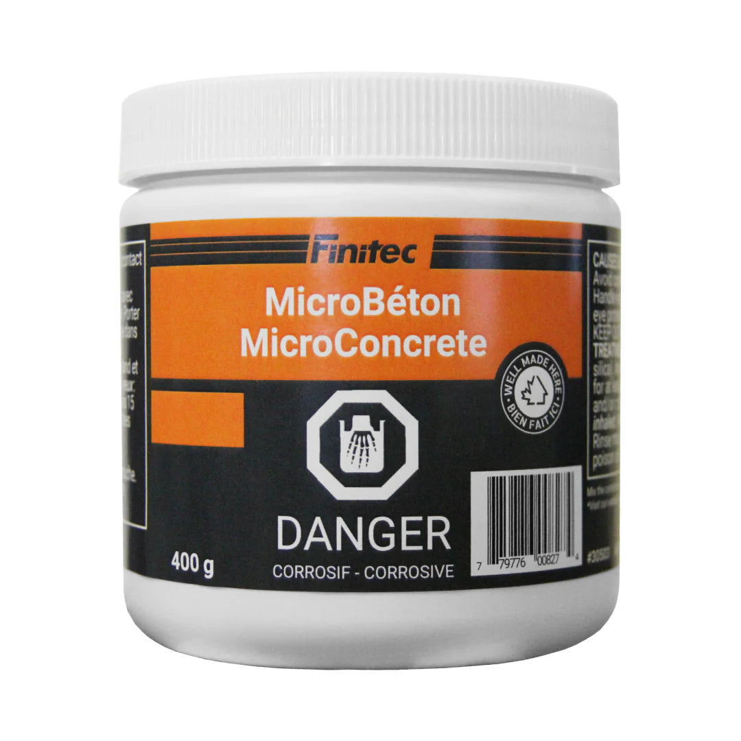 MicroBéton Finitec couleurs variées 400g, 3,5 kg et 18kg