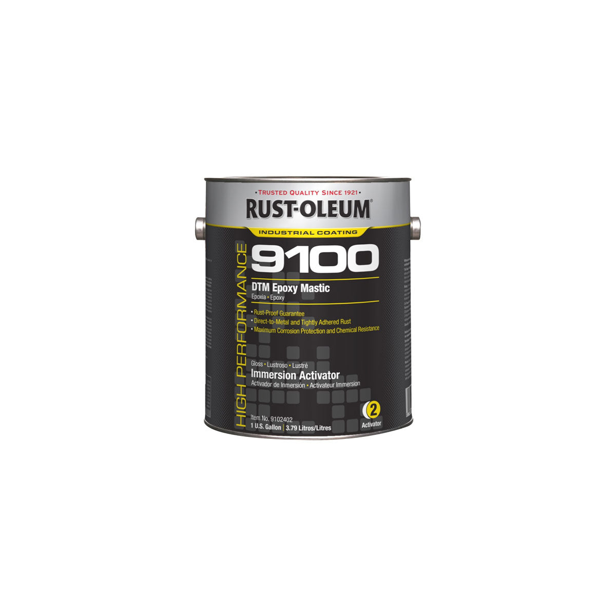 Rust-Oleum 9100 - Mastic époxy DTM activateur immersion 3,79 l. 9102402