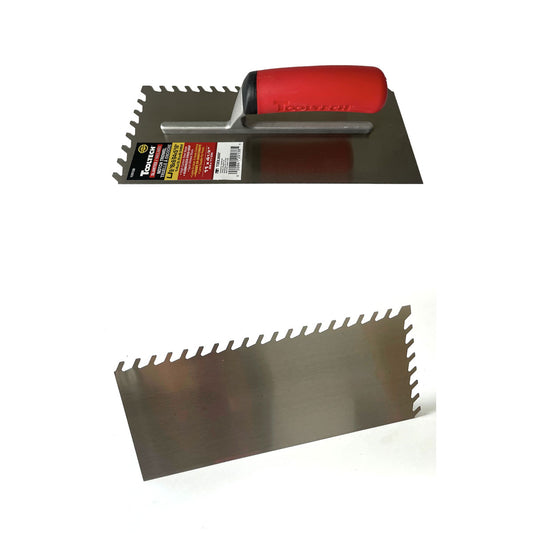 Truelle crantée 11 po x 4 po (9/16 po x 9/64 po x 5/16 po à encoche inclinée) Tooltech 120138