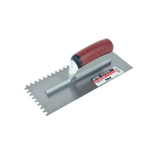 Truelle crantée ProXtro 11" X 4½" avec poignée rouge Tooltech 120054 120055 120056