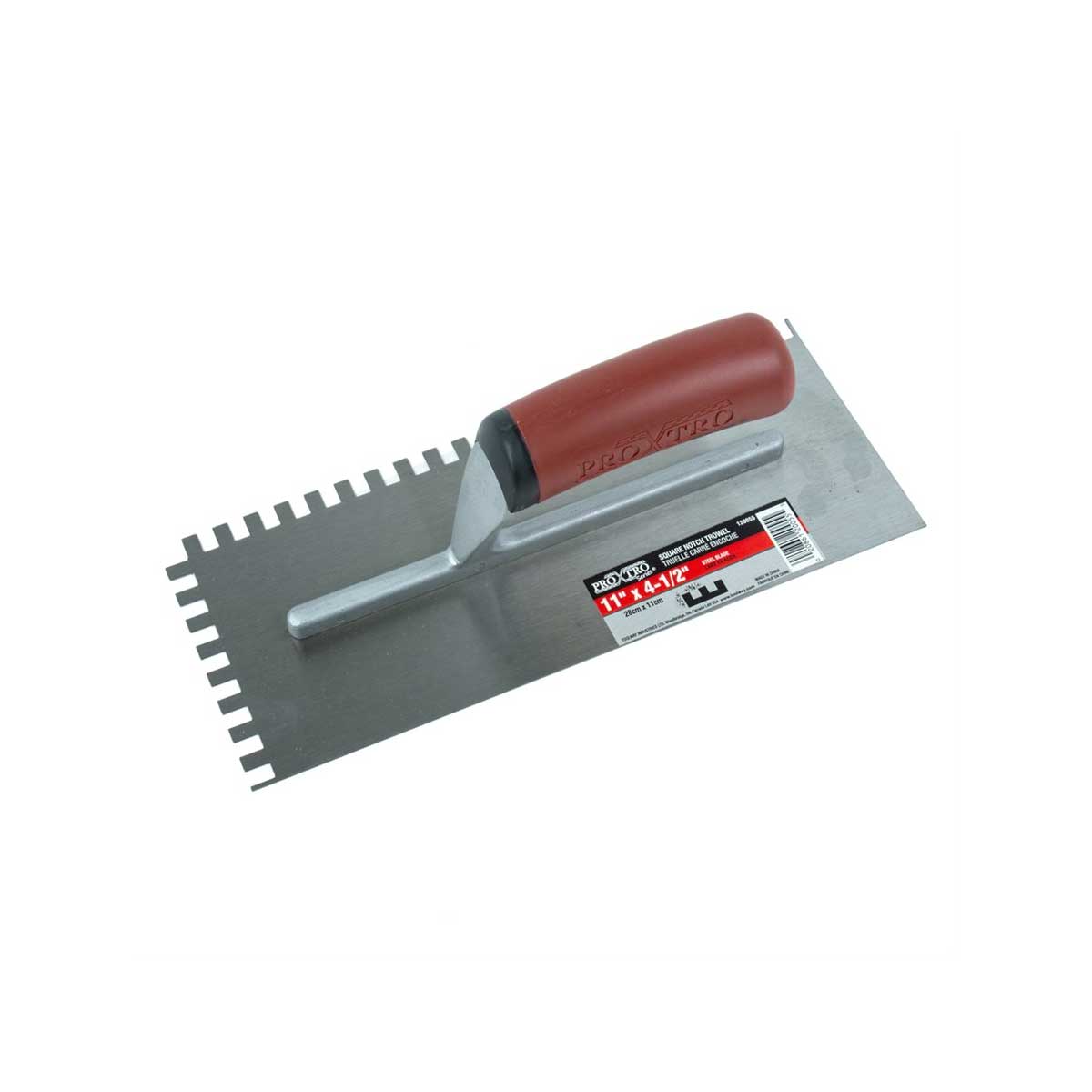 Truelle crantée ProXtro 11" X 4½" avec poignée rouge Tooltech 120054 120055 120056