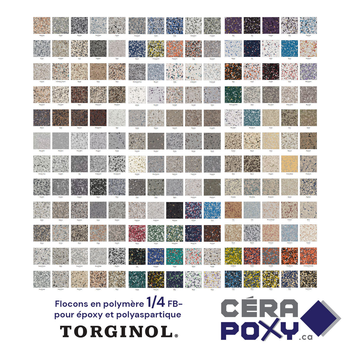 Flakes (mix) for epoxy Torginol