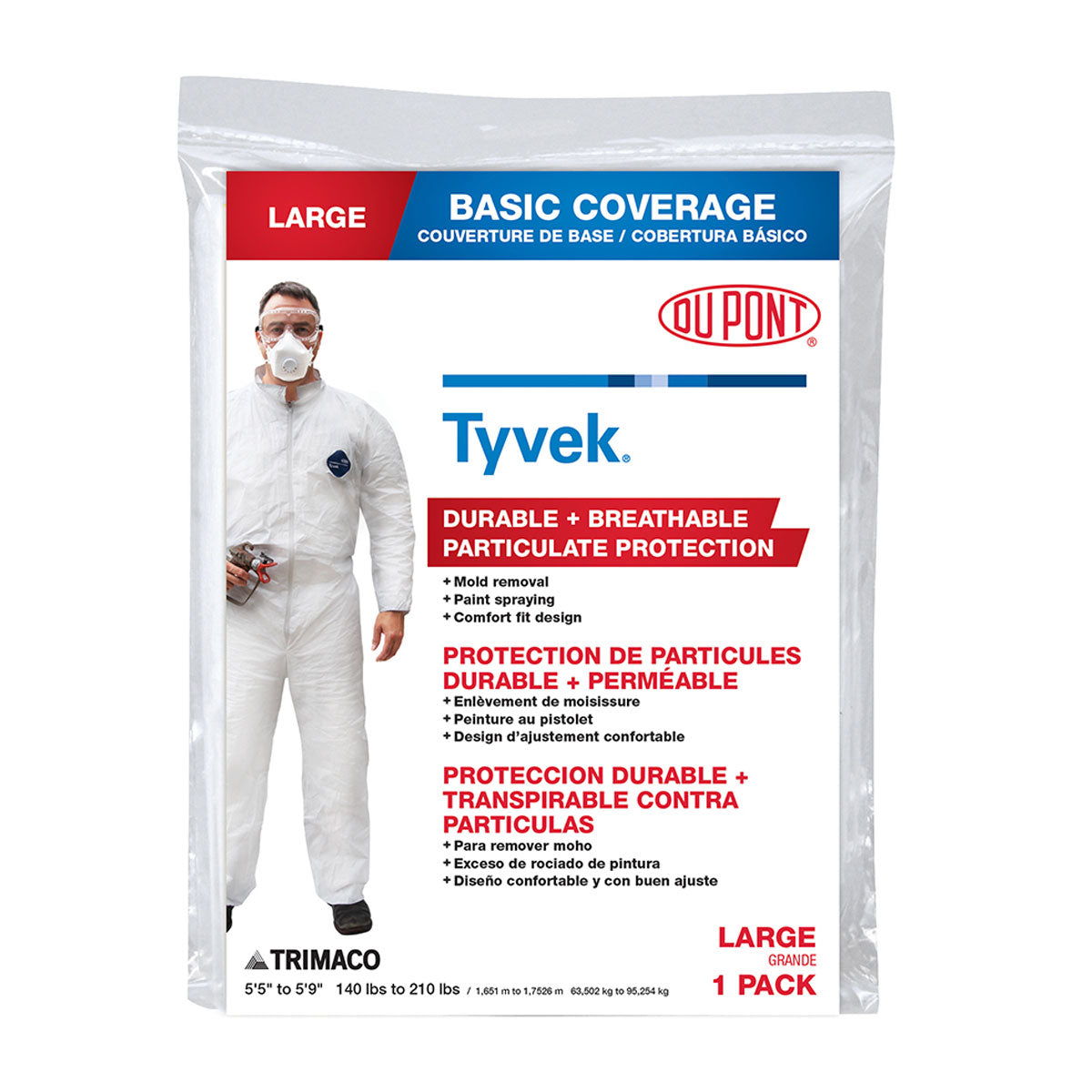 Combinaison de peintre en Tyvek sans élastique et sans capuchon de Trimaco