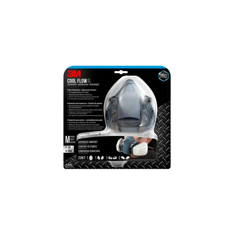 Appareil de protection respiratoire Cool Flow 3M grandeurs variées 7512PA1-A-PS, 7513PA1-A-PS