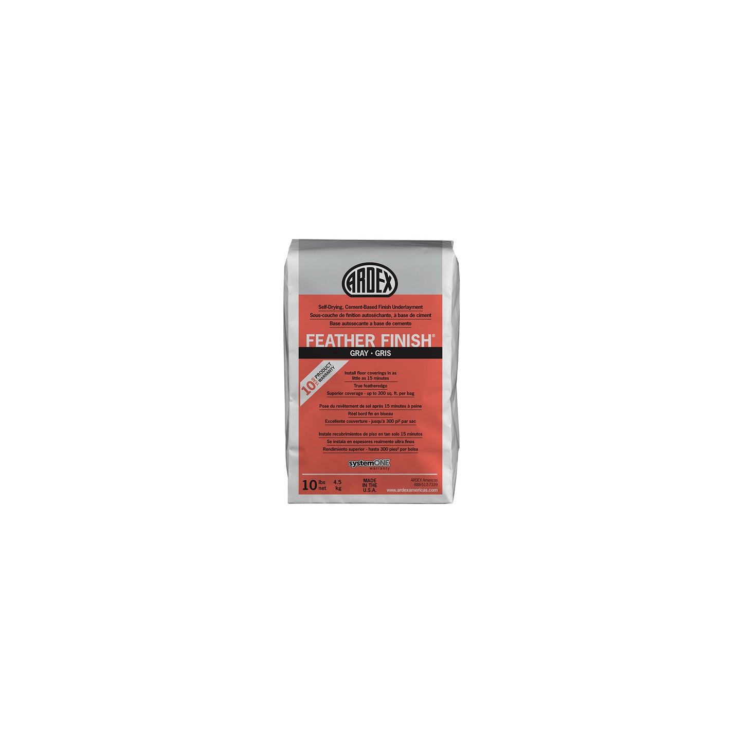 ARDEX SDFGR-10 Mélange de ciment Feather Finish gris 10 lb.