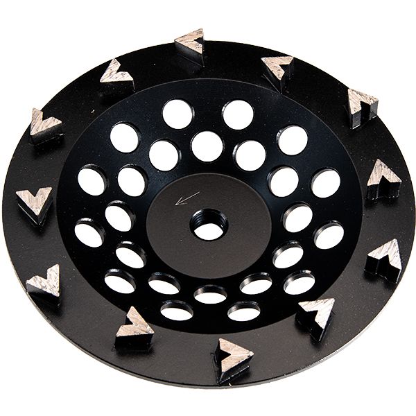 Meules à boisseau Mini Arrow 7'' (180mm) 5/8-11 de Diamond Productions Canada ARRM0712A