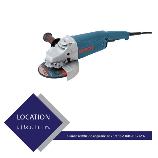 Location - BOSCH 1772-6 7" 15 Amp Large Angle Grinder with Rattail Handle