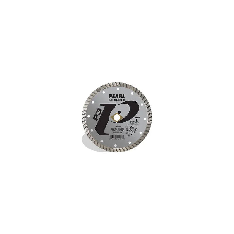 Lame turbo P3 à noyau plat pour usage général. contour de 12 mm 4 1/2" x 0.080" x 7/8". 5/8" de Pearl Abrasive DIA045BL