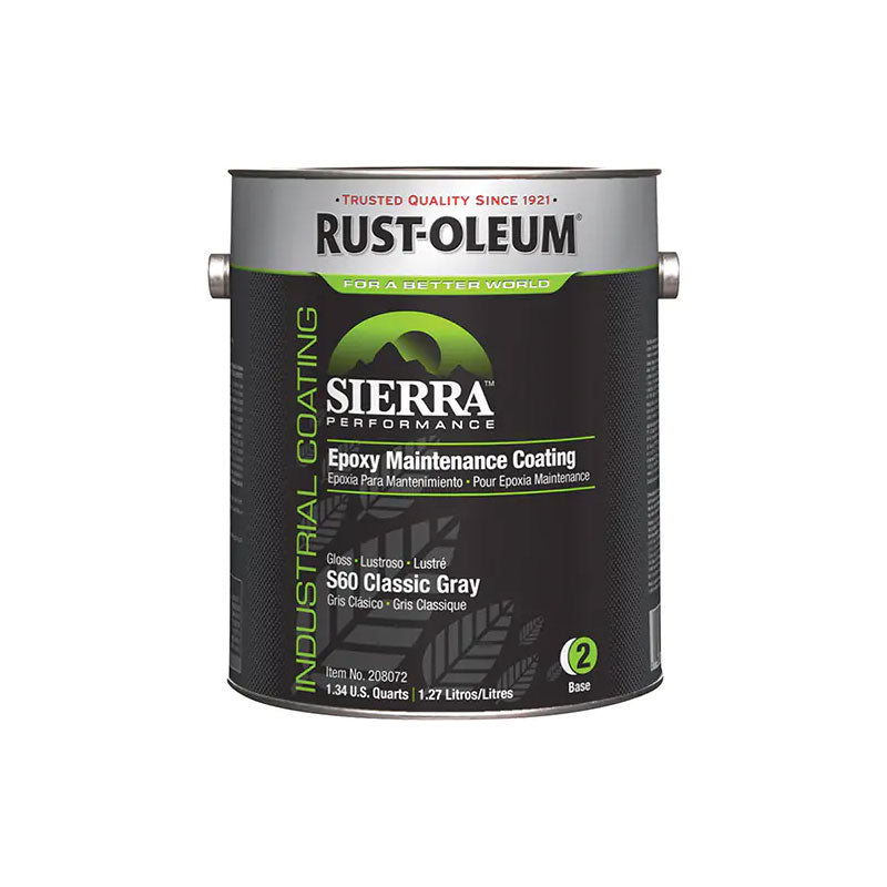Rust-Oleum Gloss Classic Gray Epoxy Floor Coating Kit (Base and Activator) 208072 248284