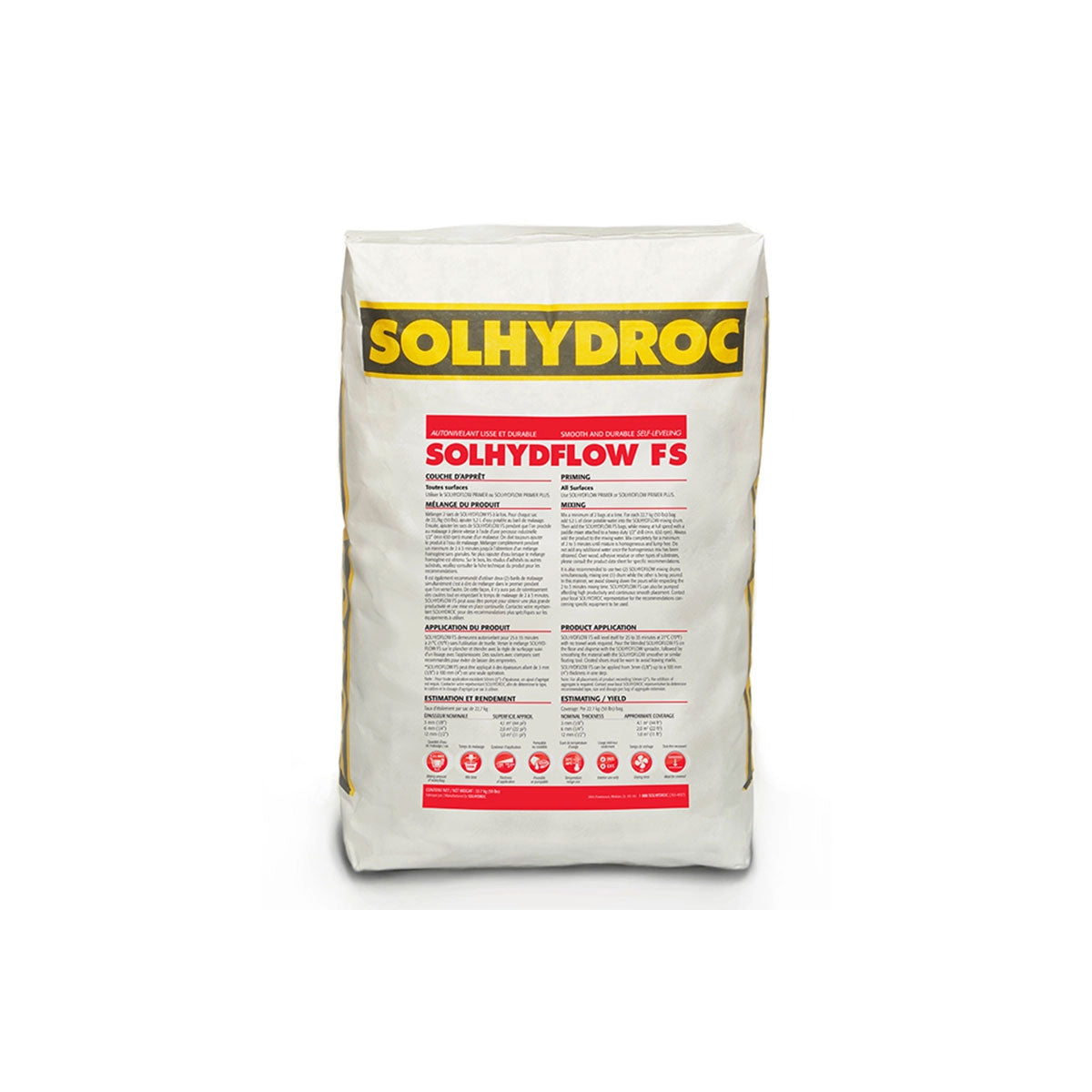 Solhydflow FS Autonivelant lisse et durable de BMQ Solutions 50 lb.