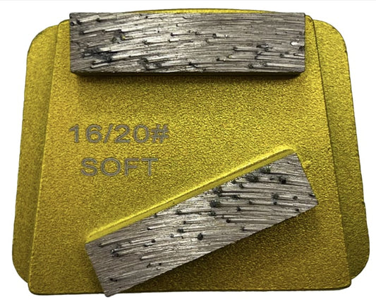 Diamants PHX21- 9 Diamants 2 seg. rectangulaire 16 Grains