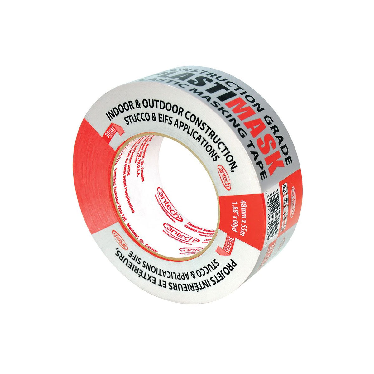 Red stucco tape 48 mm x 55 m CANTECH 350-02