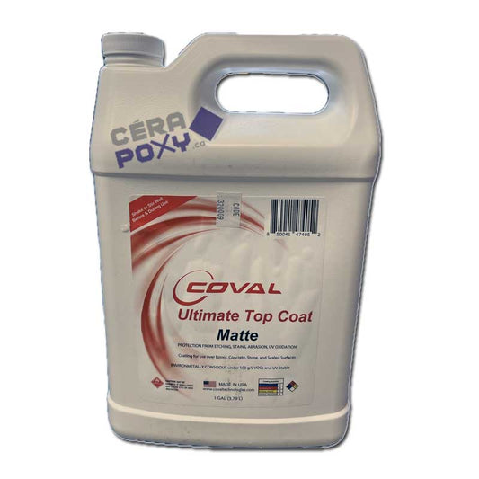Coval Ultimate Top Coat - Revêtement monocomposant à couche mince fini mat ou brillant 1 gal. 5 gal.
