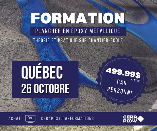 Formation - Faire un plancher en époxy métallique (métallisé) - 26 octobre 2024 à Québec