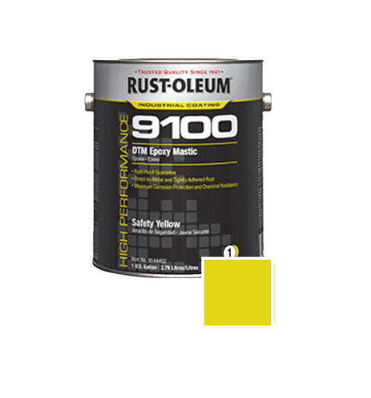 Mastic époxy DTM du système 9100 Rust-Oleum - Ensemble jaune sécurité 9144402 9101402