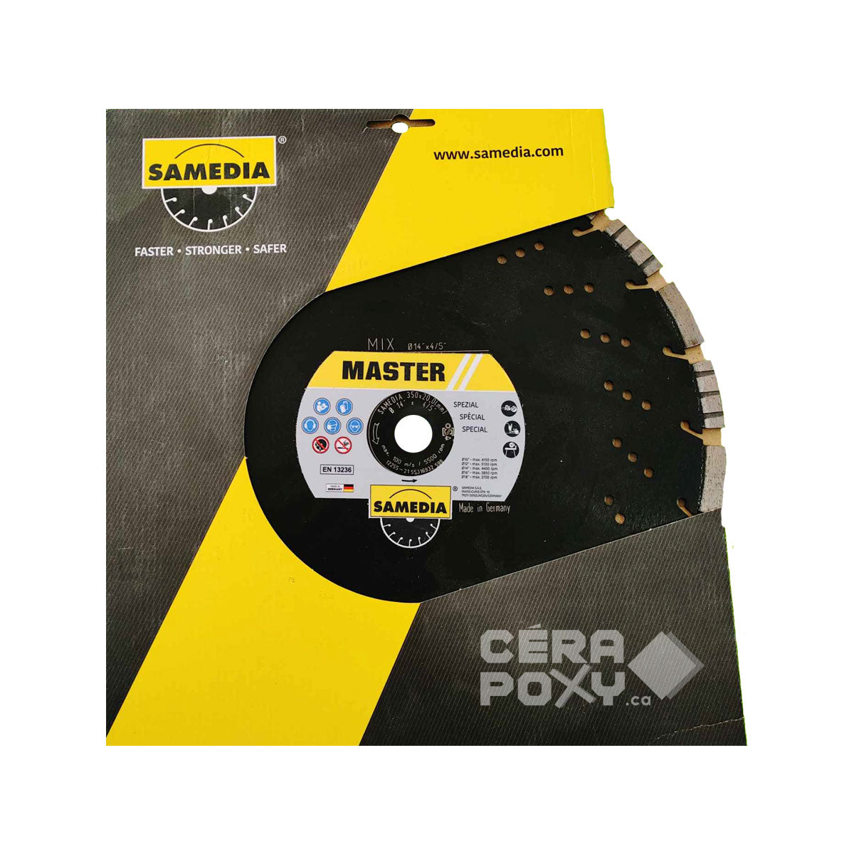 Lame diamant MASTER COMBO 14" x 20 mm Seg 0.118 de Samedia 513679