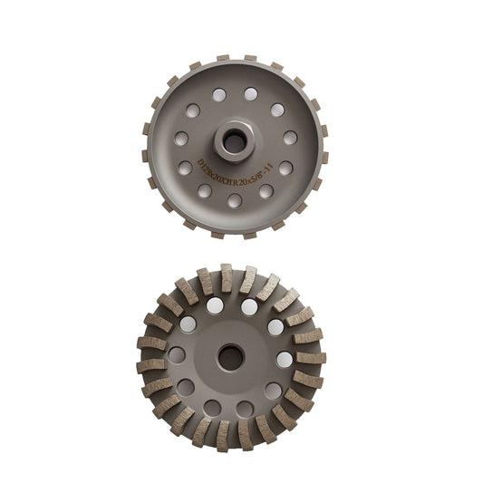 Meule à boisseau diamantée 5" et 6" 30#m 5/8-11