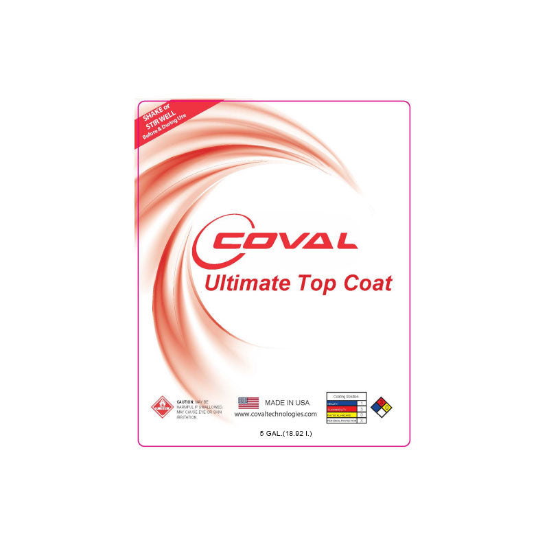 Coval Ultimate Top Coat - Revêtement monocomposant à couche mince fini mat ou brillant 1 gal. 5 gal.