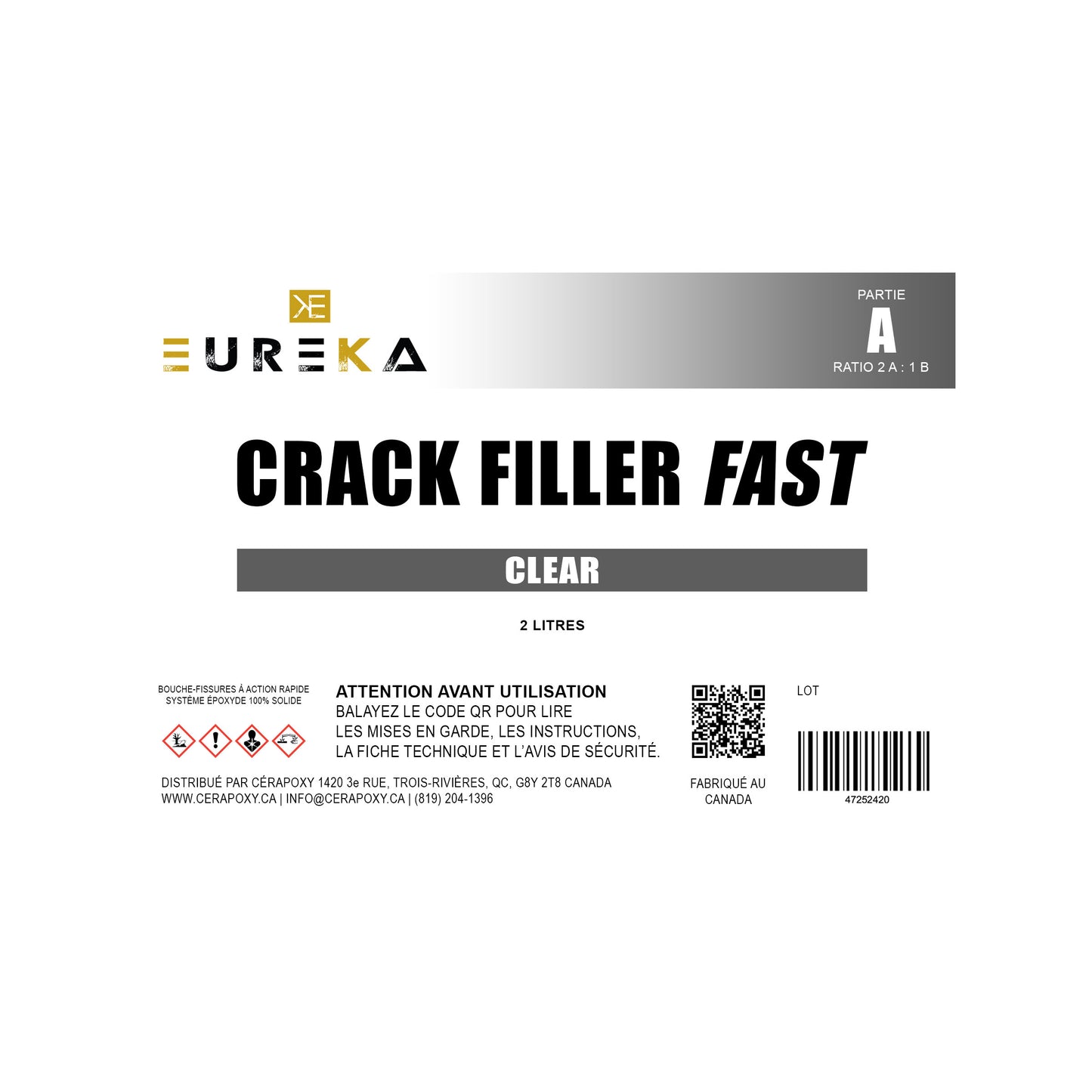Fast acting crack filler - Eureka Epoxy Crack Filler Fast